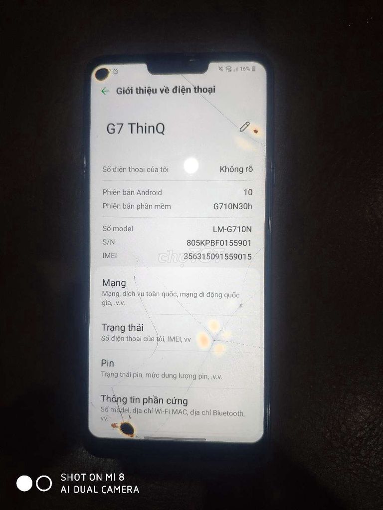 LG G7 ThinQ 64GB Đen. Mua bán Điện thoại tại Quận Thanh Xuân Hà Nội được đăng bởi Vương Tiến Khang hình 1