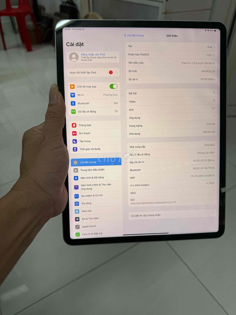 Ipad Pro 12.9 M1 512 GB Wifi 5G Silver