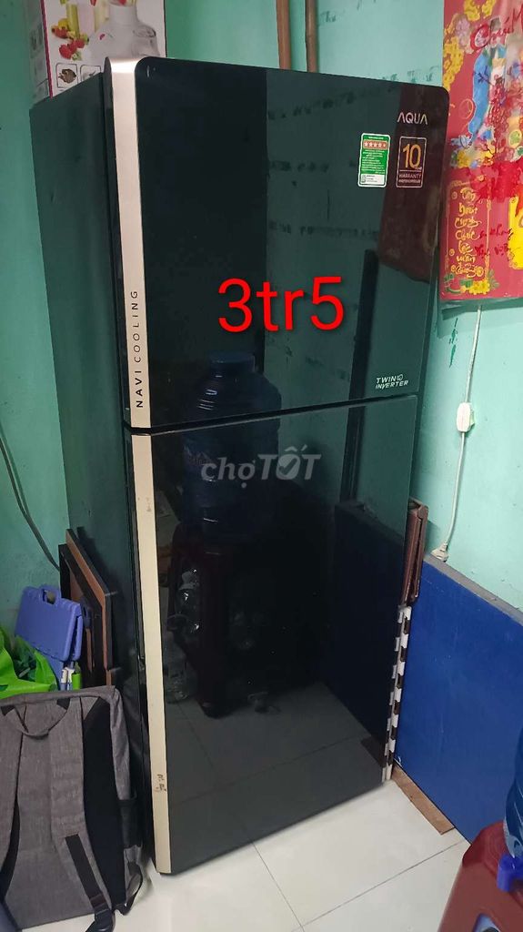 Tủ lạnh Aqua Inverter 249 lít Đen cũ. Mua bán Tủ lạnh tại Quận 6 Tp Hồ Chí Minh được đăng bởi Mỹ Lê hình 1
