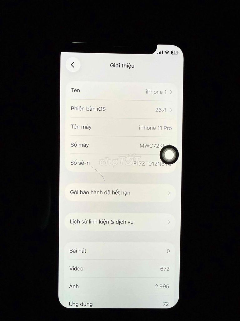 Apple iPhone 11 Pro Vàng Màn hình zin. Mua bán Điện thoại tại Quận Lê Chân Hải Phòng được đăng bởi Nam Phùng hình 1