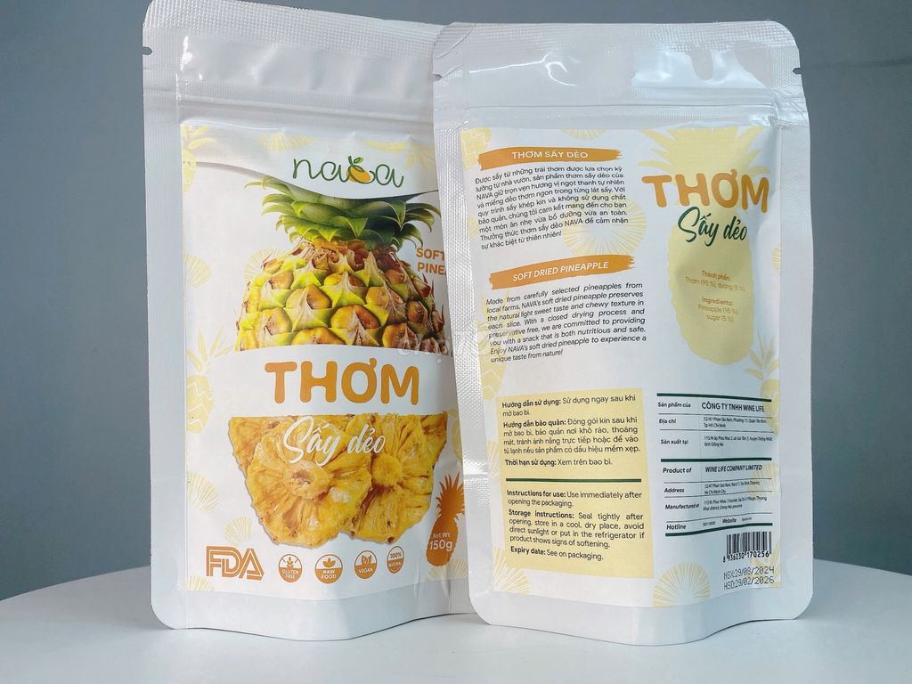 Thơm sấy dẻo ớt 50g, 150g, 400g