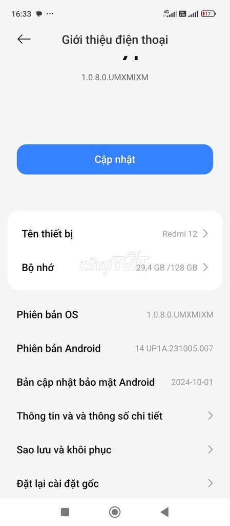 Xiaomi Redmi 12 128GB-Ram 8GB Android 14. Mua bán Điện thoại tại Quận 12 Tp Hồ Chí Minh được đăng bởi Lady hình 1
