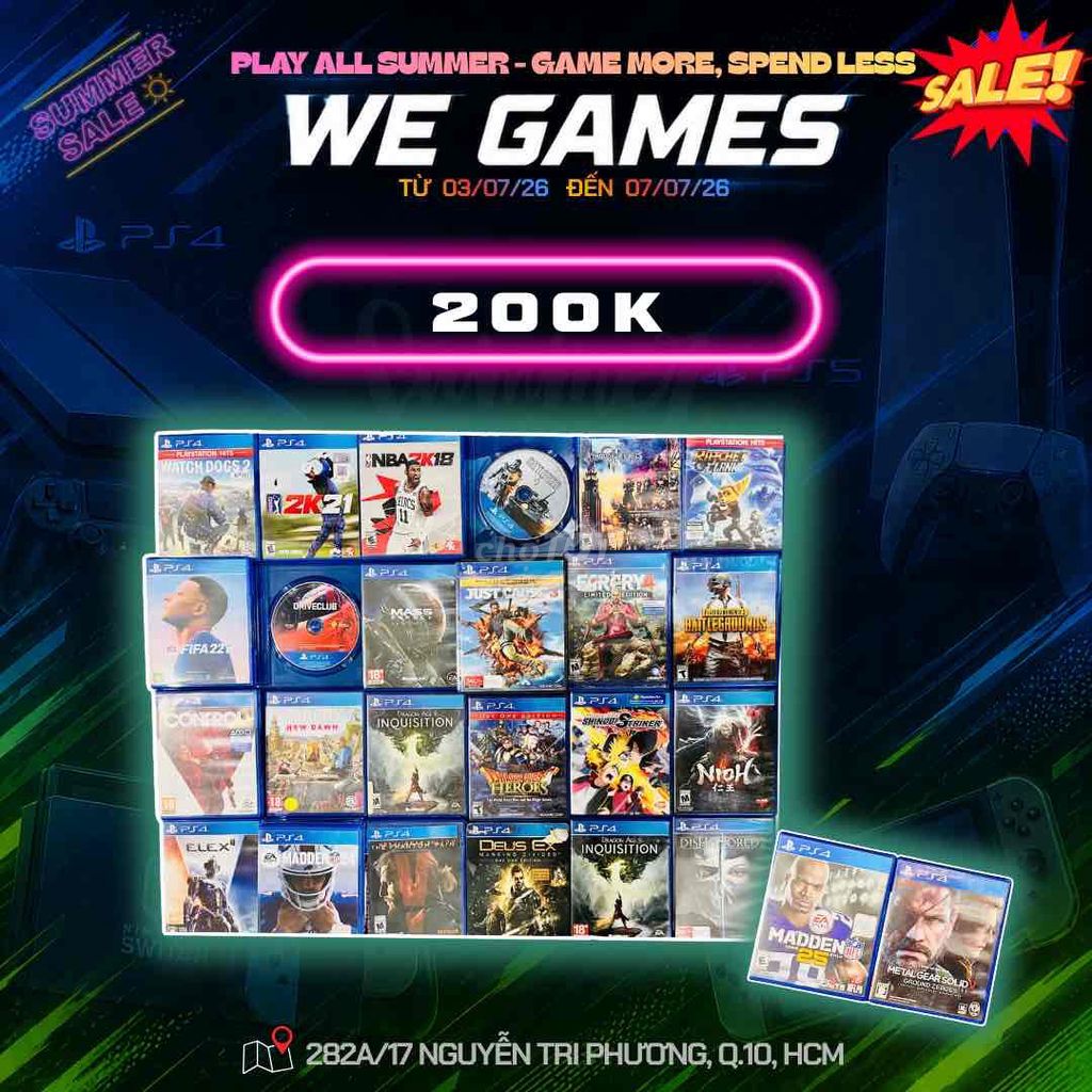 Đĩa game PS4, PS5 Summer Sale. Mua bán Thiết bị chơi game tại Quận 10 Tp Hồ Chí Minh được đăng bởi Thành Tài hình 1
