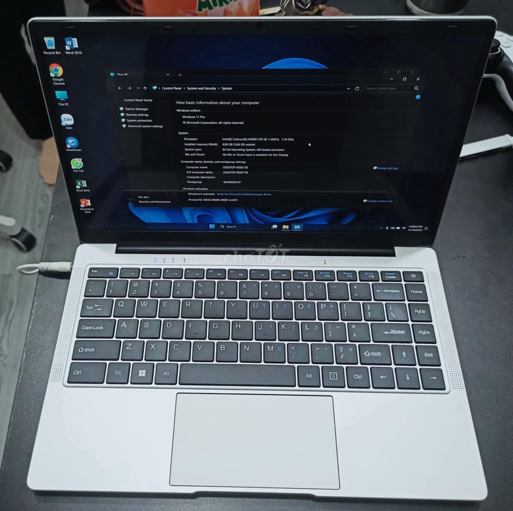 Laptop N4000 Ram 6GB Intel UHD Graphics