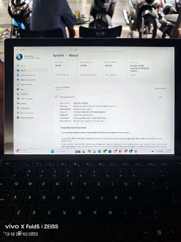 Surface Pro 7 plus i5 1135G7 8/256Gb có phím. Mua bán Laptop tại Quận 8 Tp Hồ Chí Minh được đăng bởi Đam Mê Công Nghệ hình 1