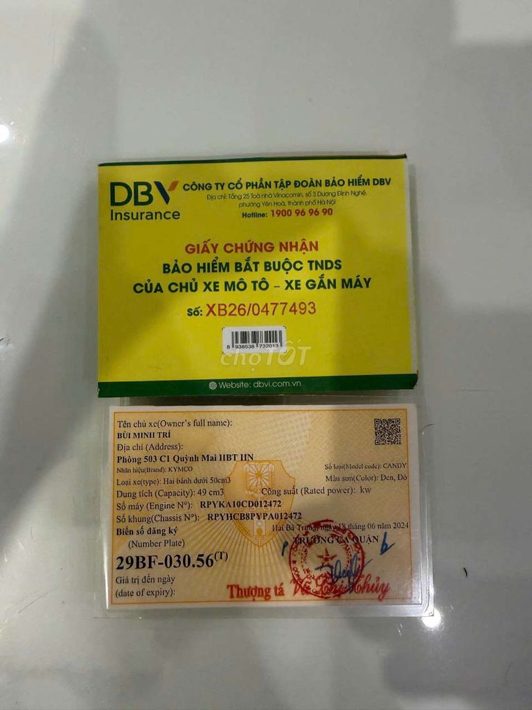 Xe tay ga Kymco Candy 50cc Đen đỏ