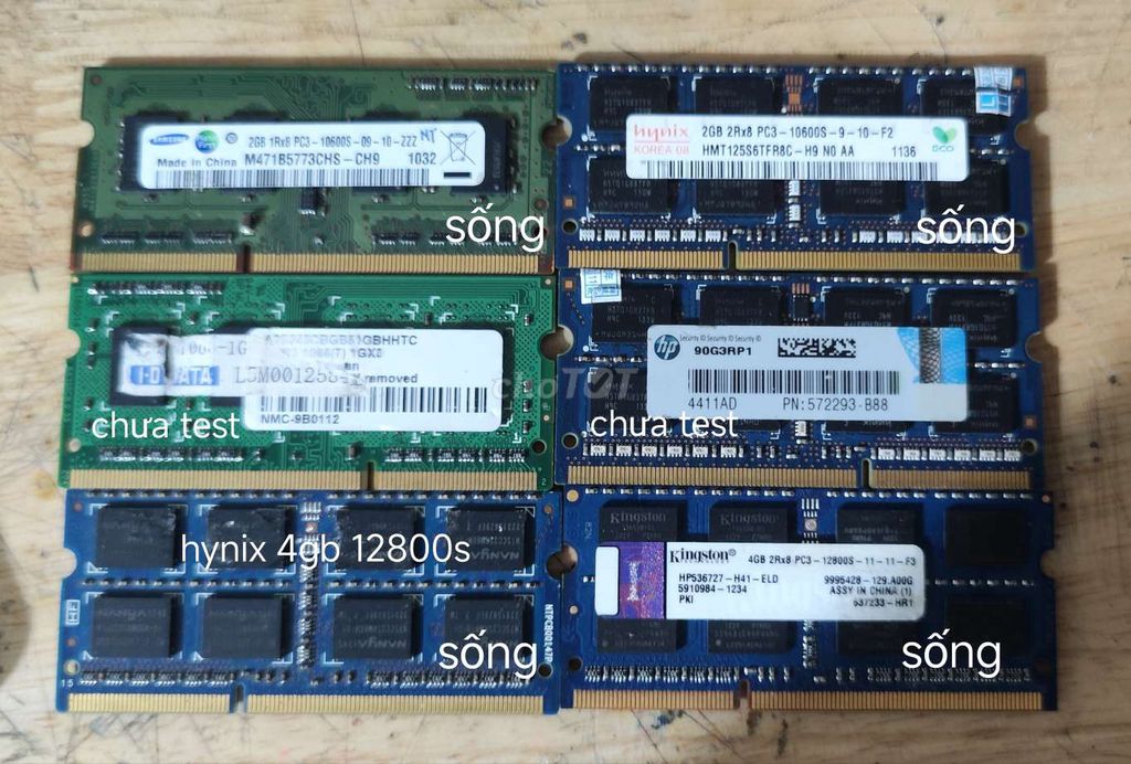 6 thanh ram 200k. Mua bán Linh kiện (RAM, Card...) tại Huyện Trảng Bom Đồng Nai được đăng bởi MagicmaxRS hình 1