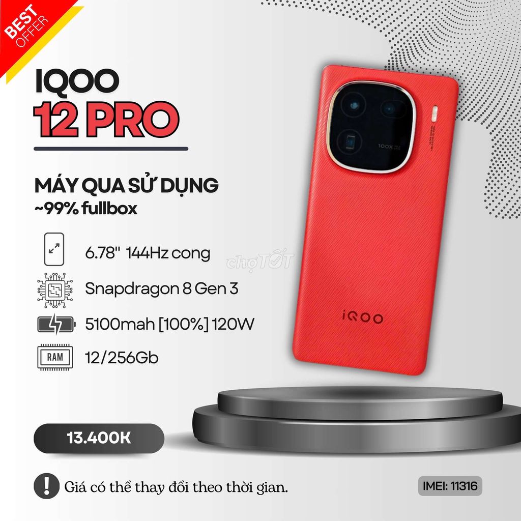 🥇IQOO 12 PRO 12/256GB FULLBOX