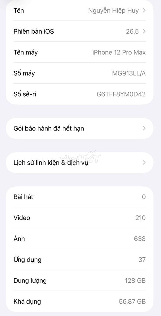 Apple iPhone 12 Pro Max Xanh 128GB. Mua bán Điện thoại tại Thành phố Thủ Dầu Một Bình Dương được đăng bởi Nguyen Hiephuy hình 1