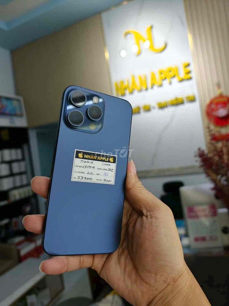 IPHONE 15 PROMAX 512gb XANH QT MỸ ZIN ÁP ĐẸP PIN91. Mua bán Điện thoại tại Thành phố Cà Mau Cà Mau được đăng bởi NHAN APPLE hình 1