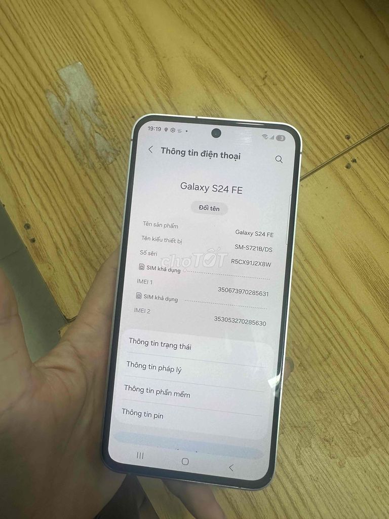 Samsung Galaxy S24 FE 8GB/128GB Xanh zin áp. Mua bán Điện thoại tại Quận Nam Từ Liêm Hà Nội được đăng bởi Ngô Thị Yến hình 1