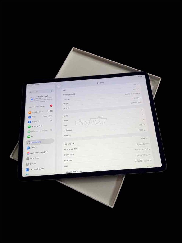 Apple iPad Air 7 (M3) 13inch 128GB Wifi + 5G Tím. Mua bán Máy tính bảng tại Quận 12 Tp Hồ Chí Minh được đăng bởi Út Trần hình 1