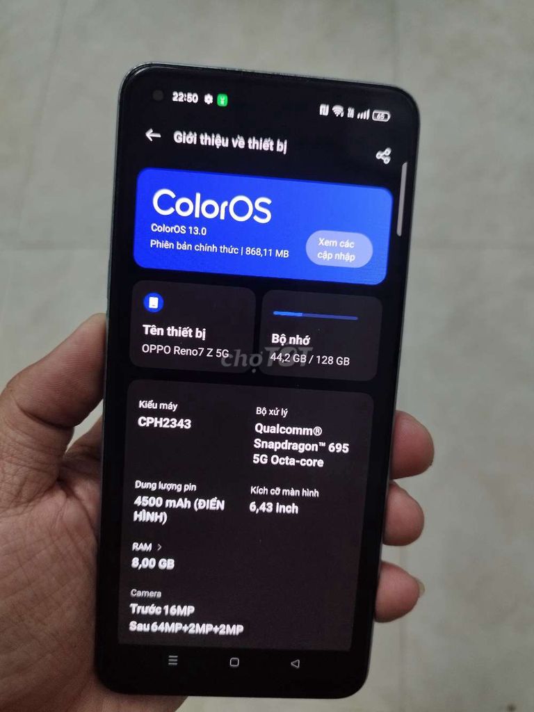 Bán Oppo reno 7z 5G ram 8/128 zin. Mua bán Điện thoại tại Quận Gò Vấp Tp Hồ Chí Minh được đăng bởi lê hoàng hình 5