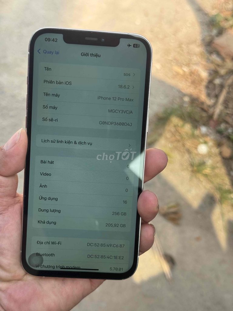 Apple iPhone 12 Pro Max 256GB Trắng Đã qua sử dụng. Mua bán Điện thoại tại Huyện Tam Đảo Vĩnh Phúc được đăng bởi LT hình 1