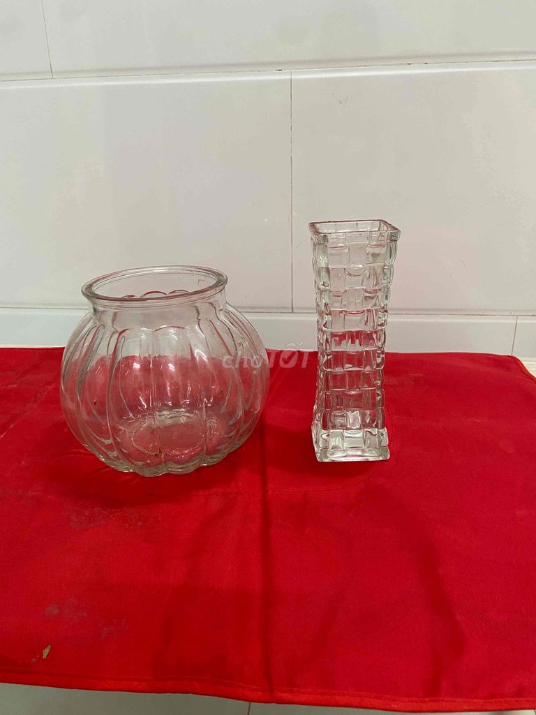Lọ hoa thủy tinh trong suốt 18-20cm. Mua bán Cây cảnh, đồ trang trí tại Quận Tân Bình Tp Hồ Chí Minh được đăng bởi Ngoc Lan  hình 1