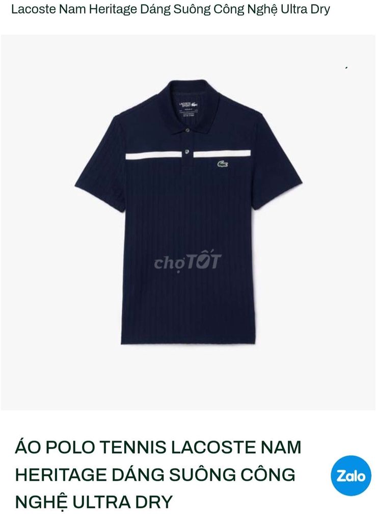 Pass áo Polo nam Lacoste Size S Navy authen new. Mua bán Quần áo tại Quận 1 Tp Hồ Chí Minh được đăng bởi Nam hình 1