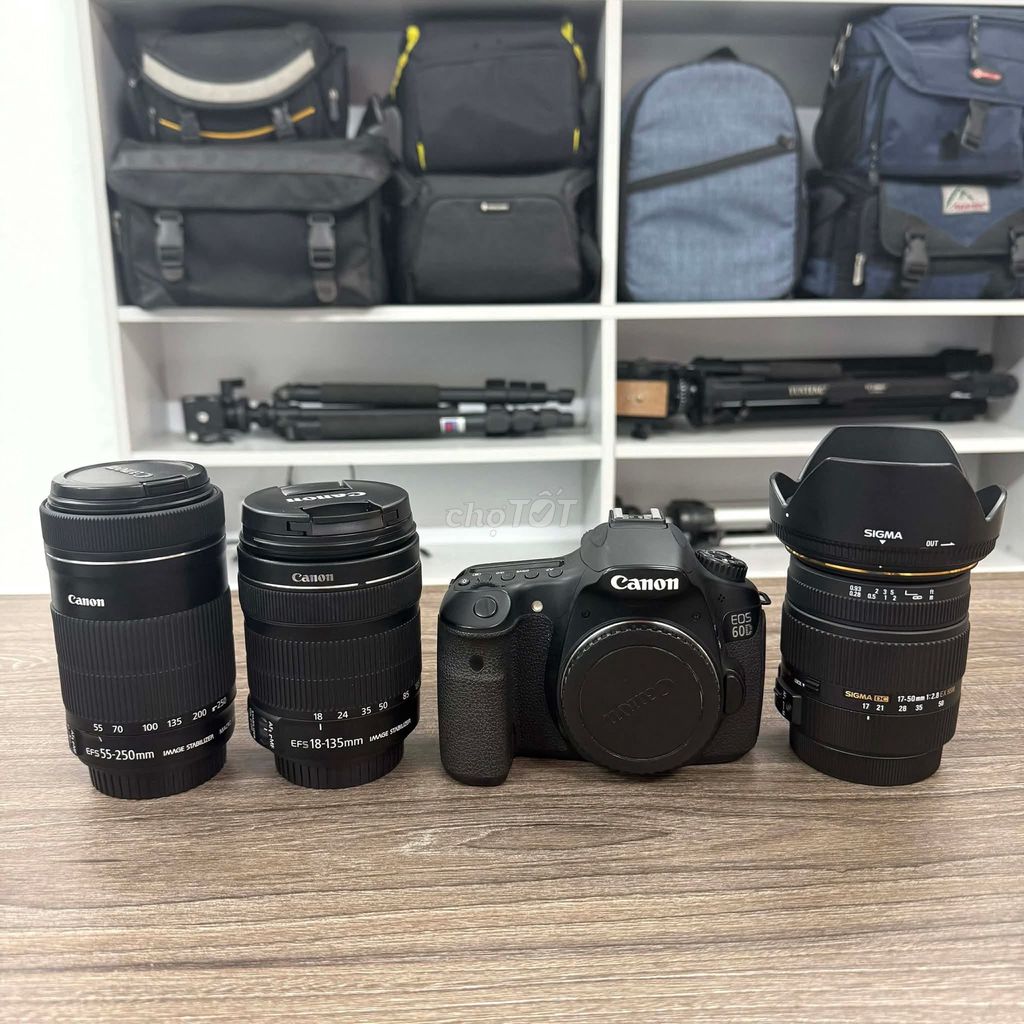 Canon 60D & 17-50 F2.8 & 55-250 STM & 18-135 STM. Mua bán Máy ảnh, Máy quay tại Quận Thanh Xuân Hà Nội được đăng bởi Máy Ảnh Nguyễn Cường hình 1