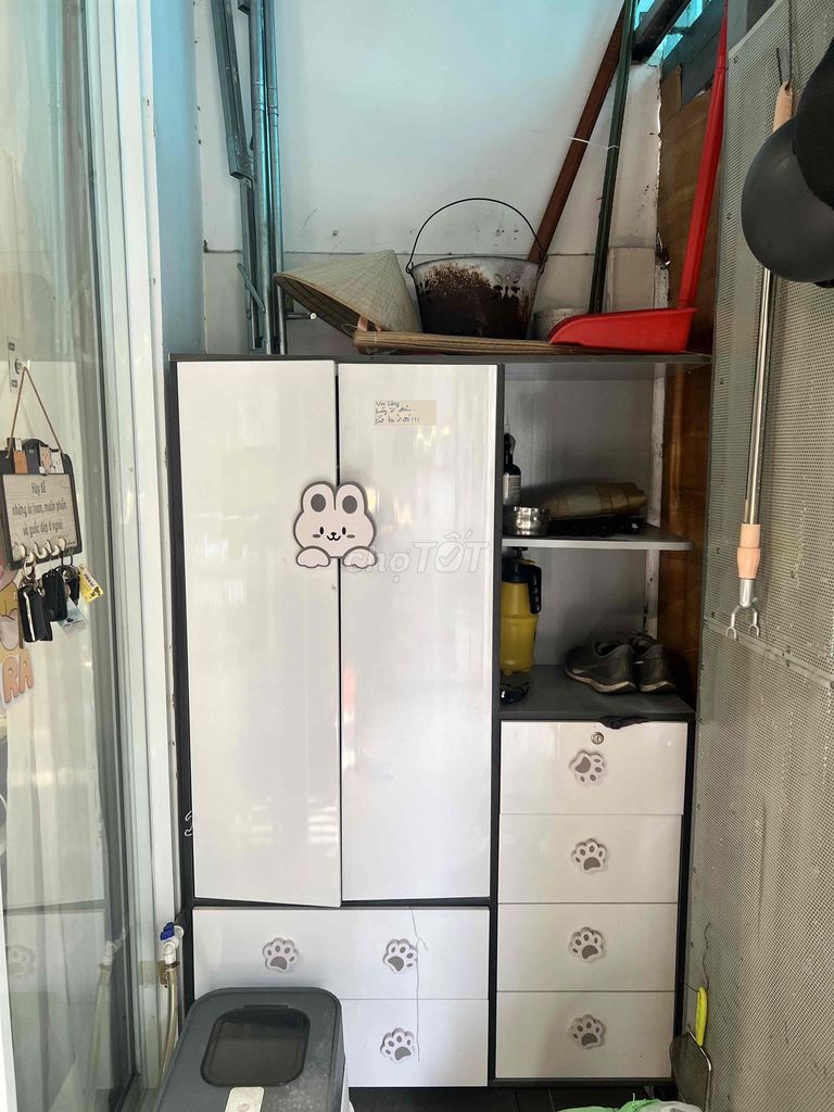 Tủ quần áo gỗ 1mx1m2 Trắng. Mua bán Tủ, kệ gia đình tại Quận 12 Tp Hồ Chí Minh được đăng bởi Chang Chang hình 1