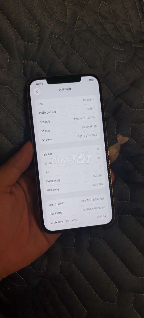 iPhone 12 Pro Max 256GB zin đẹp. Mua bán Điện thoại tại Huyện Gia Lâm Hà Nội được đăng bởi huy hình 1
