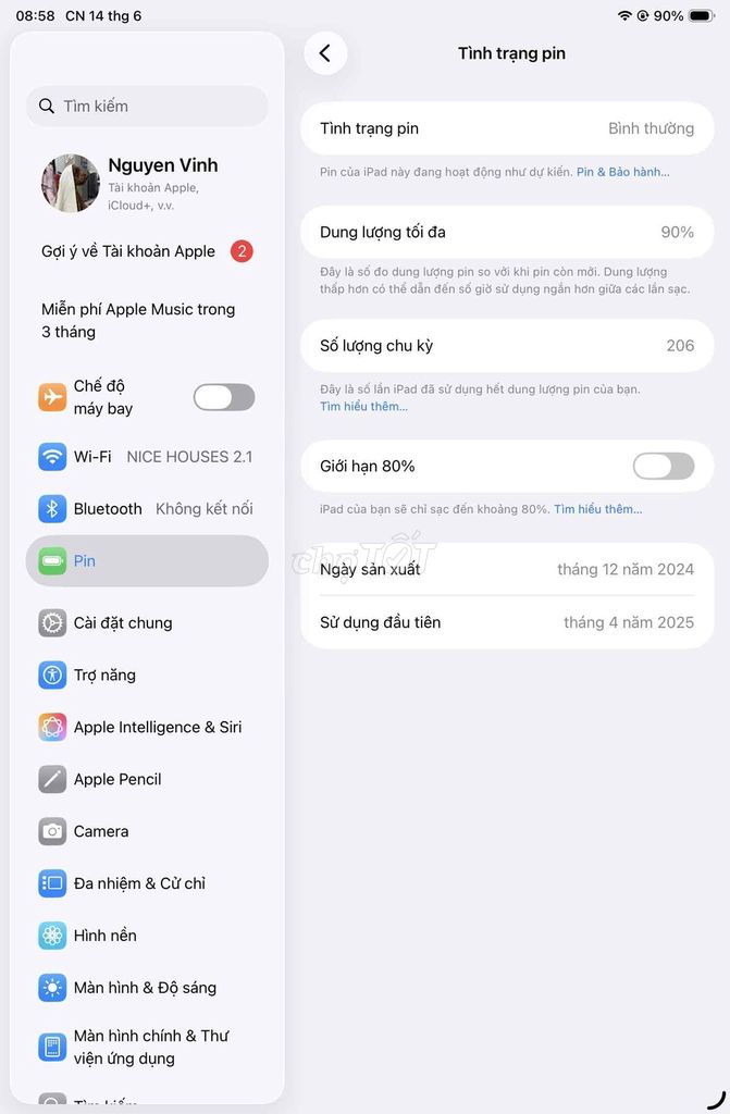 Apple iPad mini Xám 8GB/128GB Like New. Mua bán Máy tính bảng tại Quận Gò Vấp Tp Hồ Chí Minh được đăng bởi vinh hình 1