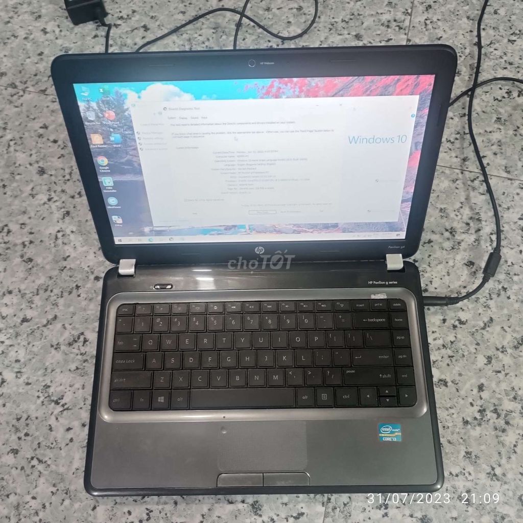 Laptop hp g4 i3 gen 2 ssd 120gb