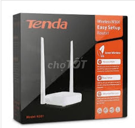 Phát Wireless Tenda N301 300Mbps 2 Anten ChínhHãng