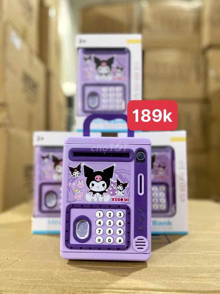 Đồ Chơi Két Sắt Mini Kuromi Có Nút Bấm, Xài Pin