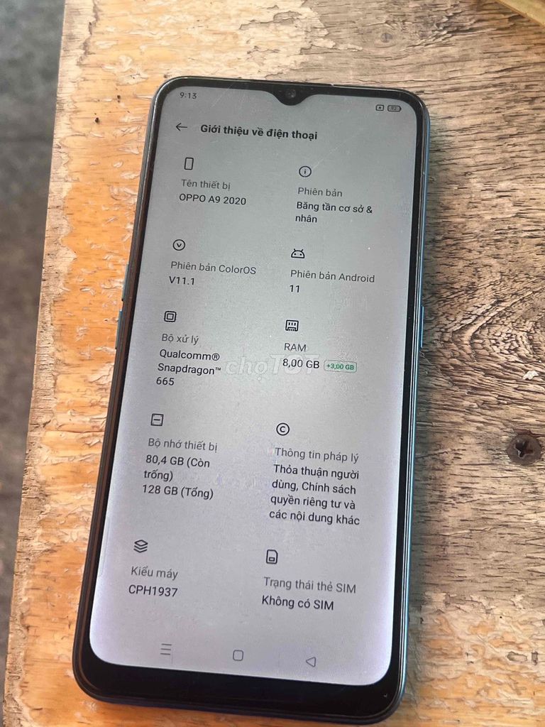 OPPO A9 2020 8GB/128GB Xanh đen. Mua bán Điện thoại tại Quận 6 Tp Hồ Chí Minh được đăng bởi Leminhhoang hình 1