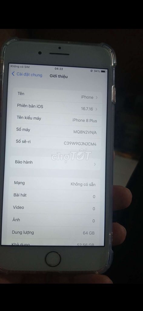 Apple iPhone 8 Plus 64GB Trắng Việt Nam Like New. Mua bán Điện thoại tại Quận 12 Tp Hồ Chí Minh được đăng bởi bích trăm  hình 1