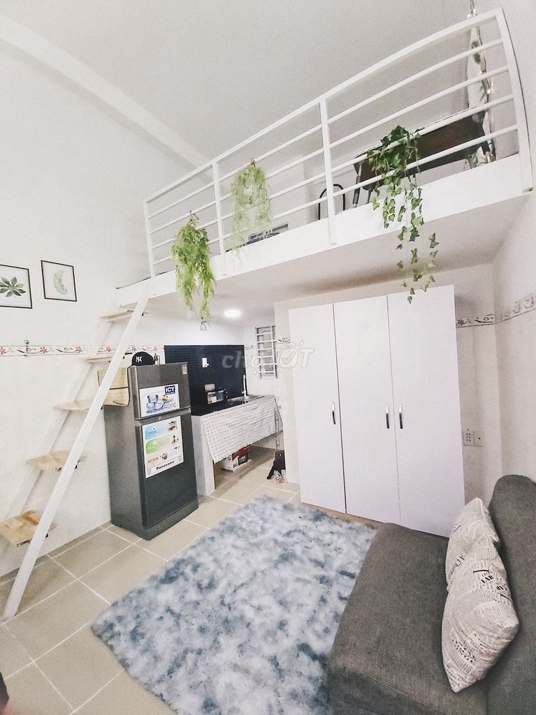 PHÒNG CÓ GÁC (Duplex) - CV LÀNG HOA FULL NỘI THẤT MỚI KENG