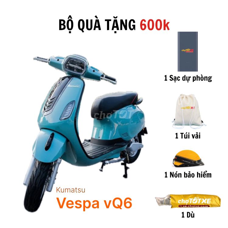 XE ĐIỆN KUMATSU VESPA VQ6 2024 XANH NGỌC