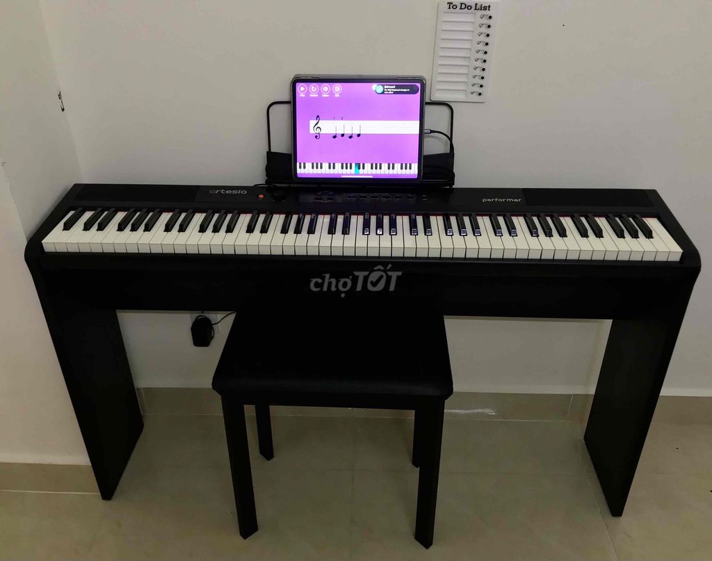 Pass Combo Đàn Piano Artesia + Chân gỗ + Ghế.