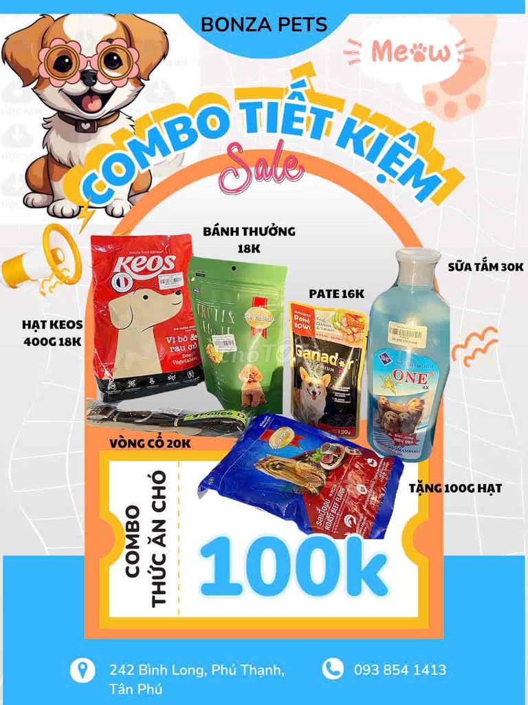 COMBO 100K CHO CHÓ MÈO