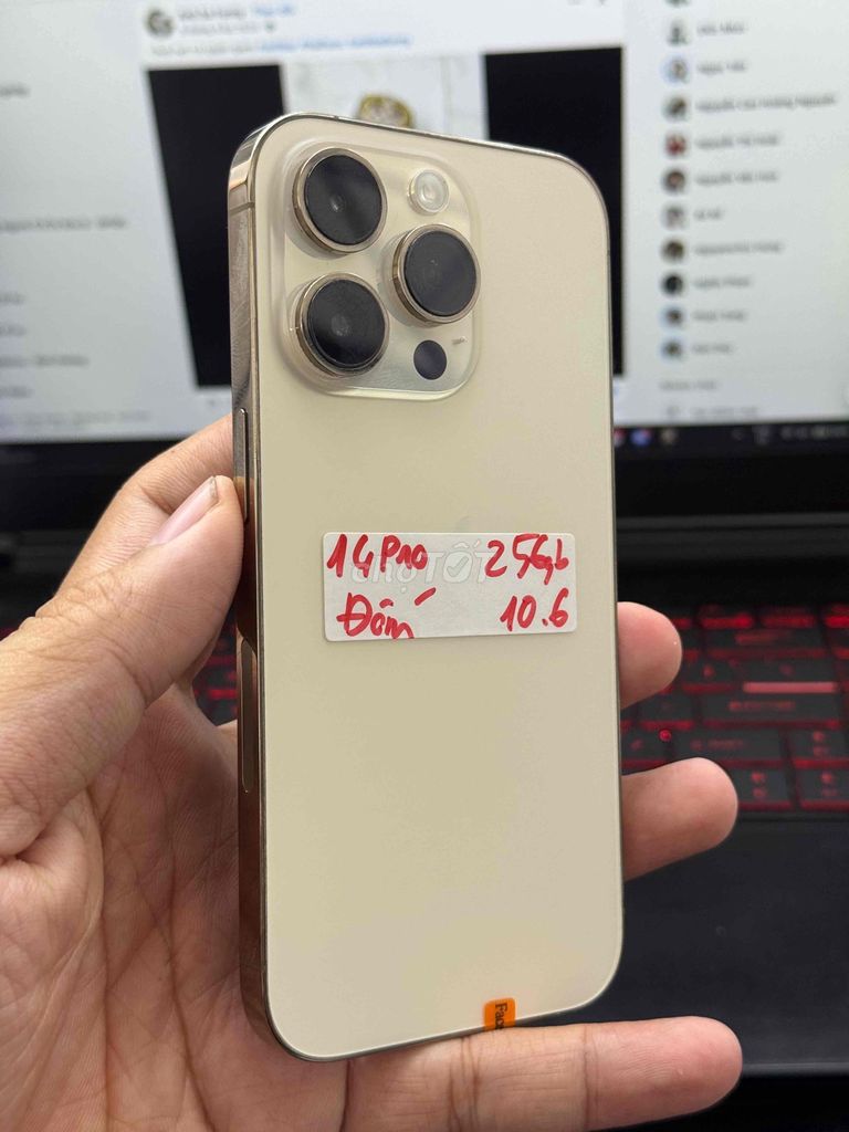 Apple iPhone 14 Pro 256GB Vàng Đã sử dụng. Mua bán Điện thoại tại Thành phố Dĩ An Bình Dương được đăng bởi Phúc hình 1