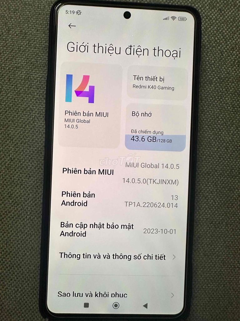 Xiaomi Redmi K40 Gaming 128GB Đen. Mua bán Điện thoại tại Quận 8 Tp Hồ Chí Minh được đăng bởi nhat huy hình 1