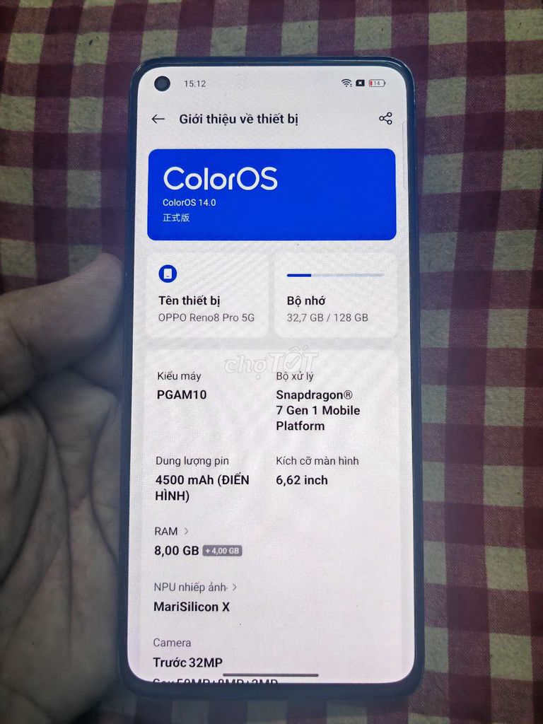 Oppo Reno 8 Pro 5G (giao lưu/thu mua). Mua bán Điện thoại tại Huyện Thanh Trì Hà Nội được đăng bởi Vua điện thoại hình 1