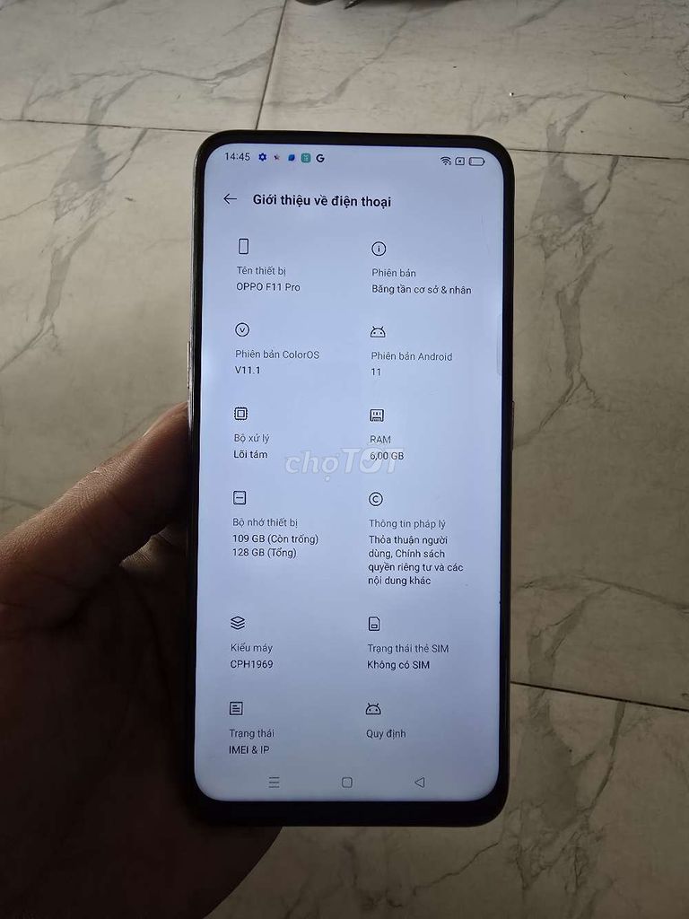 Oppo F11 Pro 6/ 128GB,máy zin đẹp. Mua bán Điện thoại tại Huyện Hóc Môn Tp Hồ Chí Minh được đăng bởi Tín Phát hình 1