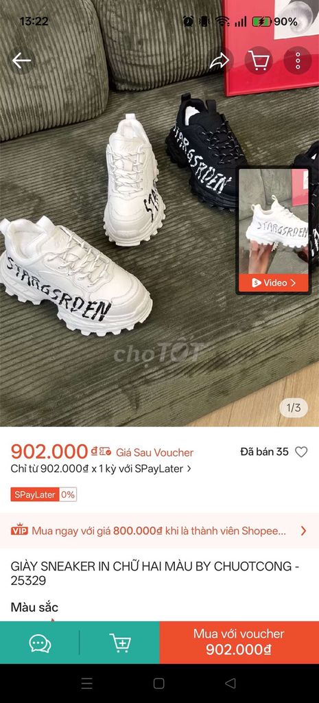Giày sneaker Unisex Đen . Mua bán Giày dép tại Quận 6 Tp Hồ Chí Minh được đăng bởi nguyễn thanh hình 1