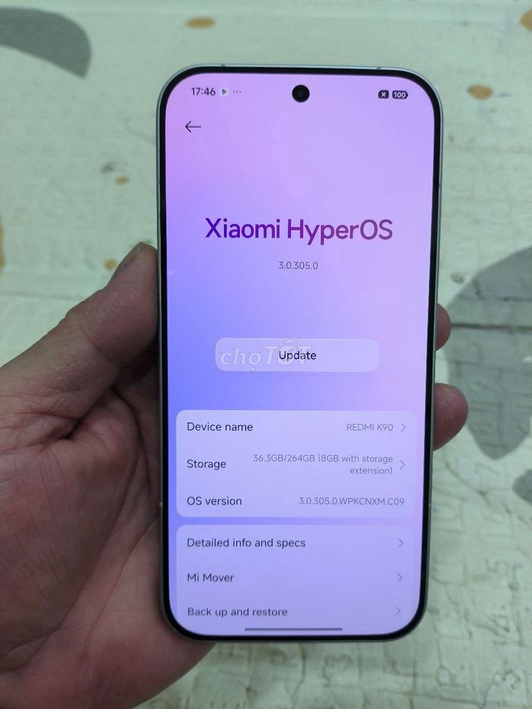 Xiaomi Redmi K90 12GB/256GB Trắng. Mua bán Điện thoại tại Quận Hoàng Mai Hà Nội được đăng bởi Nguyennoi hình 1