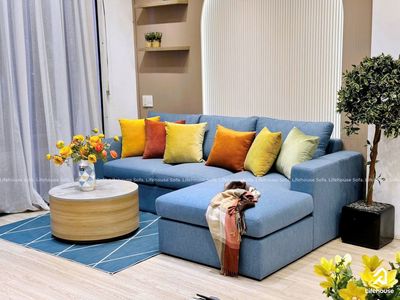 Sofa góc + vải cao cấp + KT 2.4x1.5mét mới 100%. Mua bán Bàn ghế tại Quận Thanh Khê Đà Nẵng được đăng bởi Nội thất Lifehouse