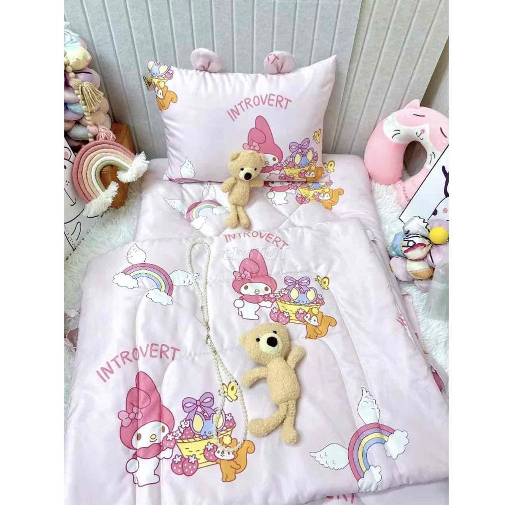 Bộ nệm mền gối trẻ em Vải Hồng 70x120cm. Mua bán Giường, chăn ga gối nệm tại Quận Bình Tân Tp Hồ Chí Minh được đăng bởi Hong nguyen hình 1