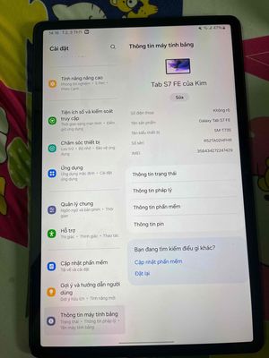 MTB SS S7 FE 4g. Mua bán Máy tính bảng tại Quận Cái Răng Cần Thơ được đăng bởi THảo