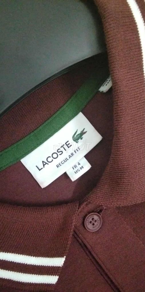 Áo polo Lacoste Nam Nâu đỏ size M. Mua bán Quần áo tại Thành phố Buôn Ma Thuột Đắk Lắk được đăng bởi Gà tre mỹ, gà rừng G TV hình 1
