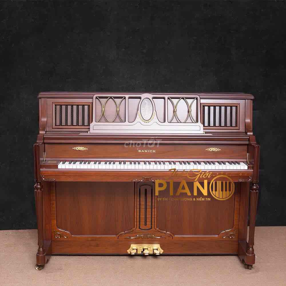 Đàn piano cơ Samick Nâu Gỗ. Mua bán Nhạc cụ tại Huyện Cần Giuộc Long An được đăng bởi World piano hình 1