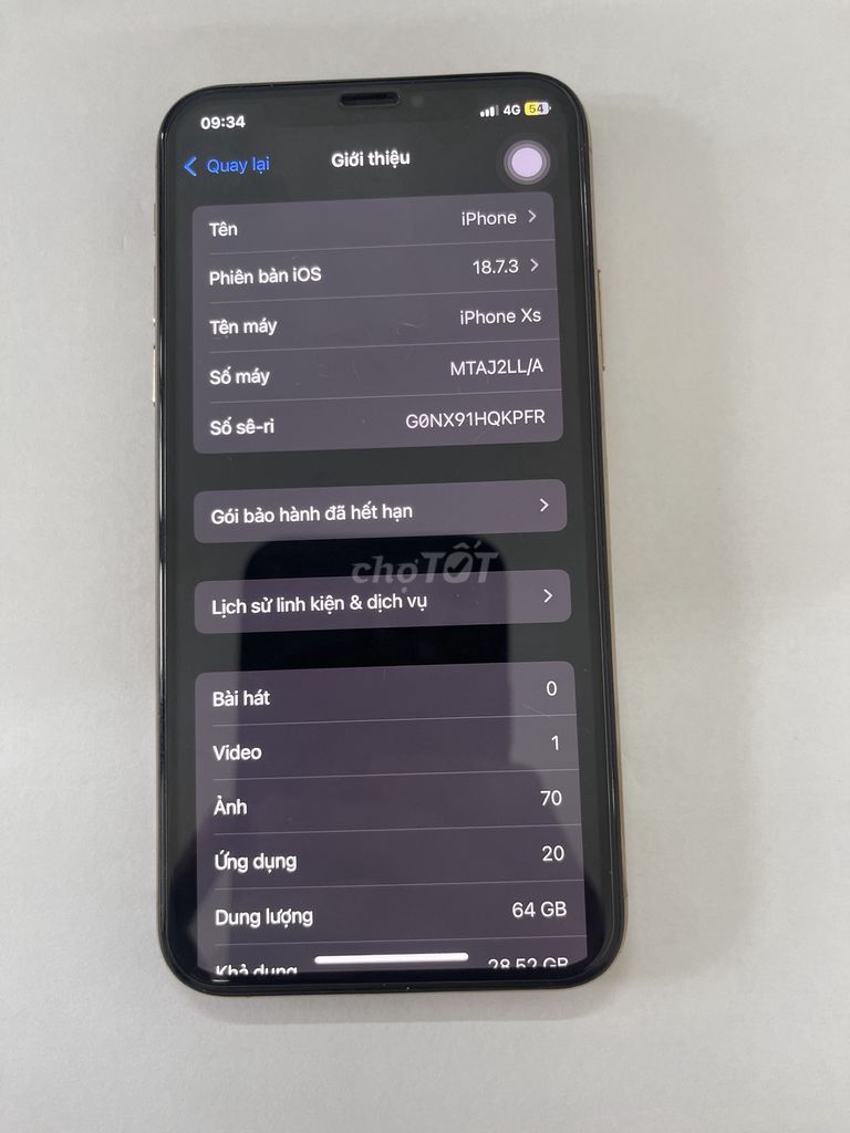 iPhone Xs 64GB Vàng đồng LLA. Mua bán Điện thoại tại Thành phố Quảng Ngãi Quảng Ngãi được đăng bởi TC2 hình 1