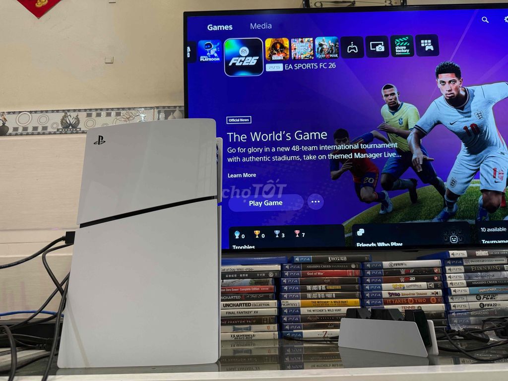 Máy chơi game Sony PS5 Slim Digital Trắng. Mua bán Thiết bị chơi game tại Quận 4 Tp Hồ Chí Minh được đăng bởi Game Store Tiến Đạt hình 1