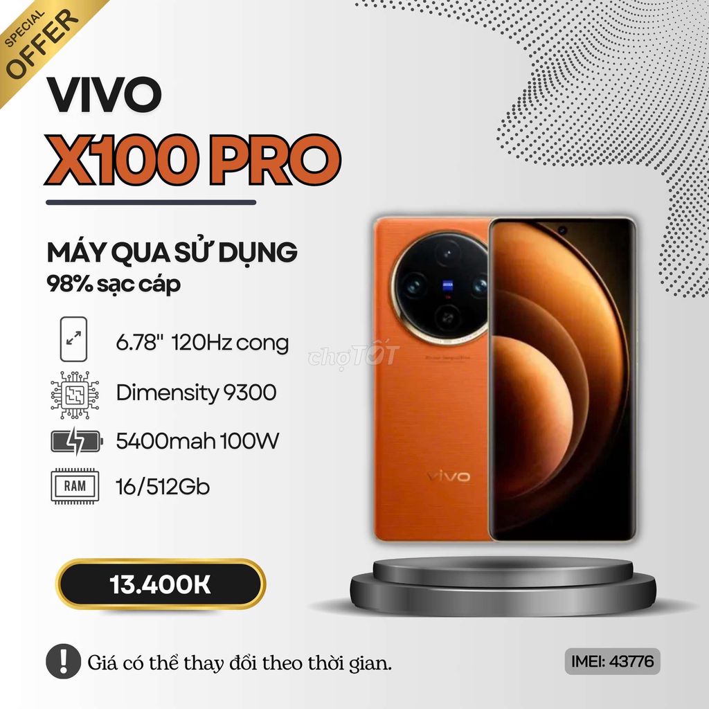 ⭐VIVO X100 PRO 256+512GB