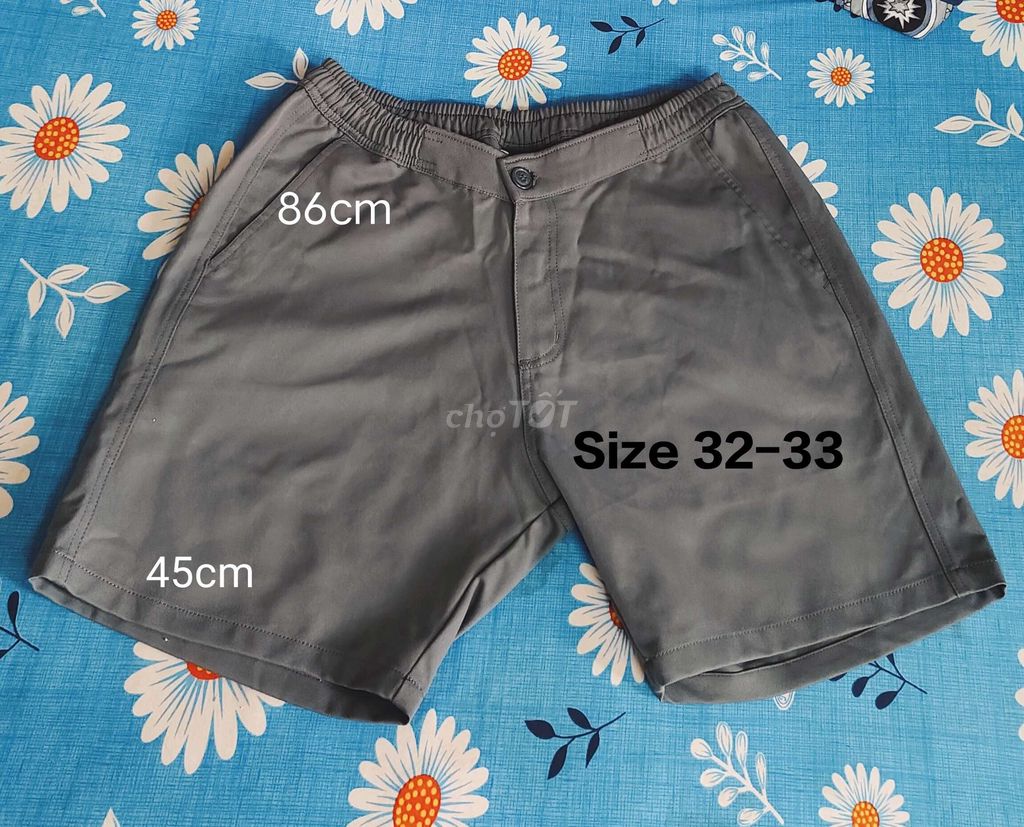Quần short nam lưng thun Xám size 32-33. Mua bán Quần áo tại Quận 8 Tp Hồ Chí Minh được đăng bởi Tùng Nguyên  hình 1