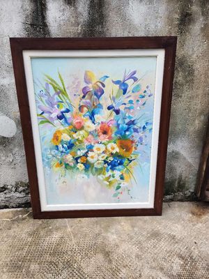 Bán trang sơn dầu cao 94cm x 74cm như hình