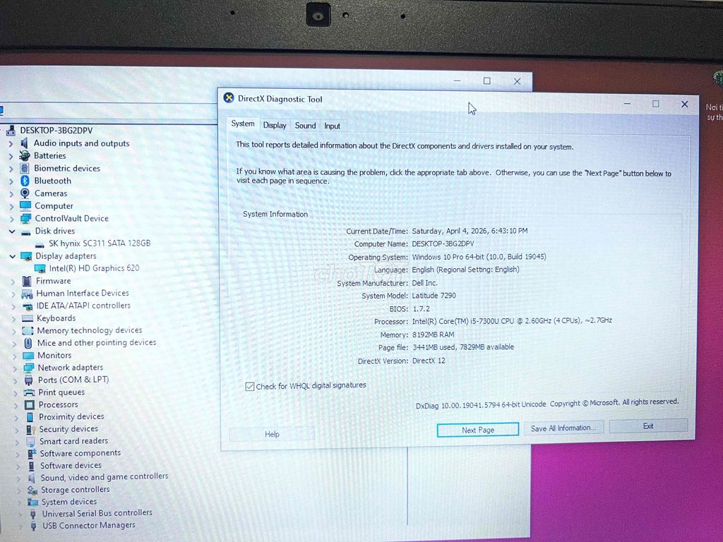 Dell Latitude 7290 i5-7300U 8GB/128GB. Mua bán Laptop tại Quận Gò Vấp Tp Hồ Chí Minh được đăng bởi Duy Anh hình 1